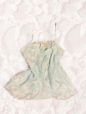 Jones New York Light blue Floral Lace Camisole